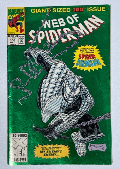 Web of Spider-Man #100 (1993) Debut of Spider-Armor MK I