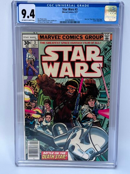 Star Wars #3 (1977) 1st cover app. Han Solo, 1st cover app. Chewbacca