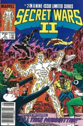 Secret Wars II #2 (1985) 1st app. Hate-Monger, 1st full app. The Beyonder (blonde hair)