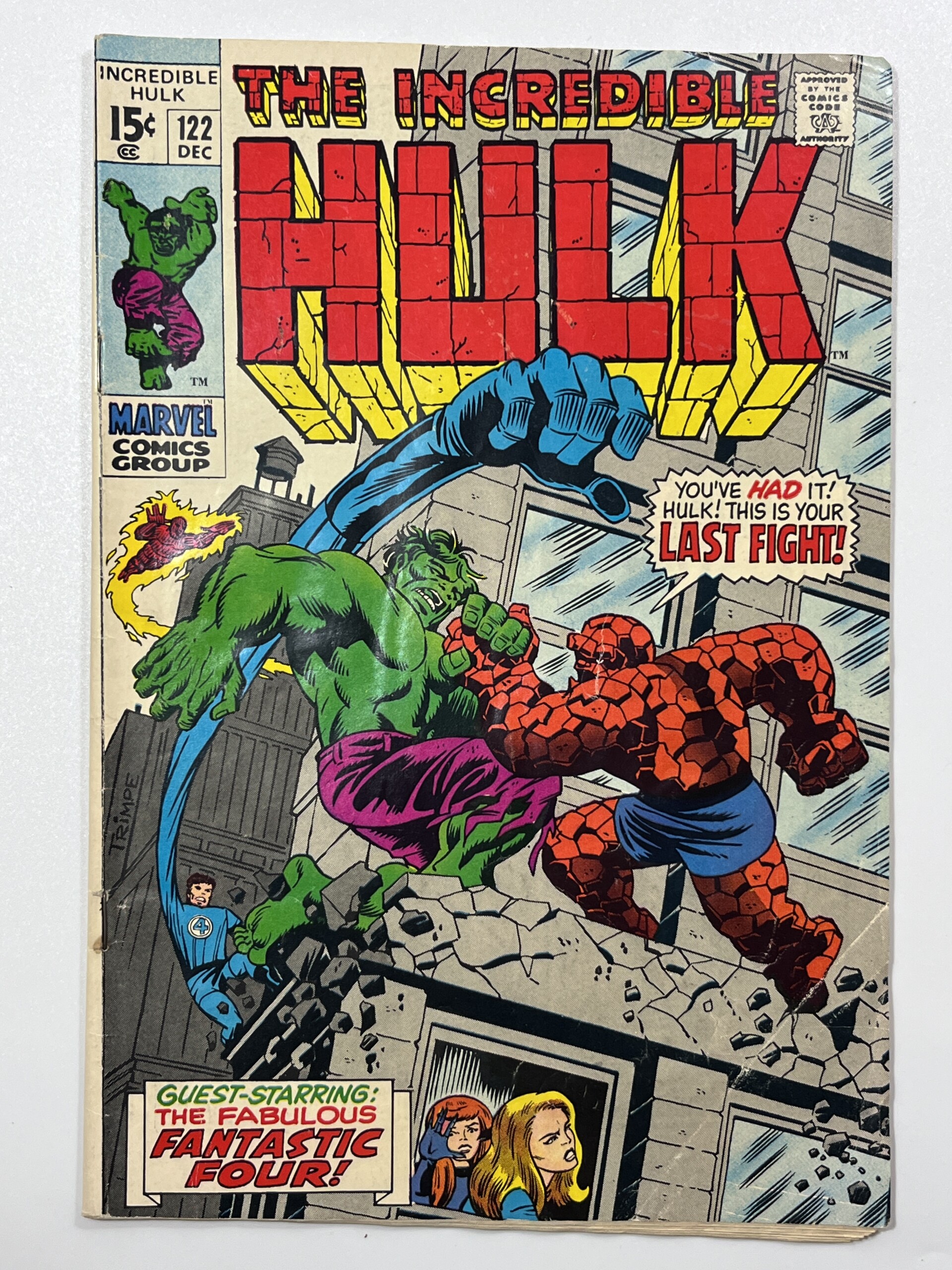 Incredible Hulk #122 (1969) Hulk vs. Thing in 3.0 Good/Very Good