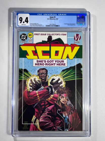 Icon #1 CGC 9.4 (1993) 1st app. Icon (Augustus Freeman), 1st app. Rocket (Raquel Ervin) - Image 3