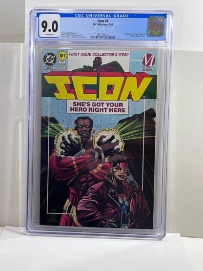 Icon #1 CGC 9.0 (1993) 1st app. Icon (Augustus Freeman), 1st app. Rocket (Raquel Ervin)