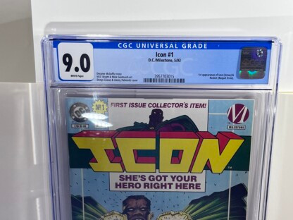 Icon #1 CGC 9.0 (1993) 1st app. Icon (Augustus Freeman), 1st app. Rocket (Raquel Ervin) - Image 3