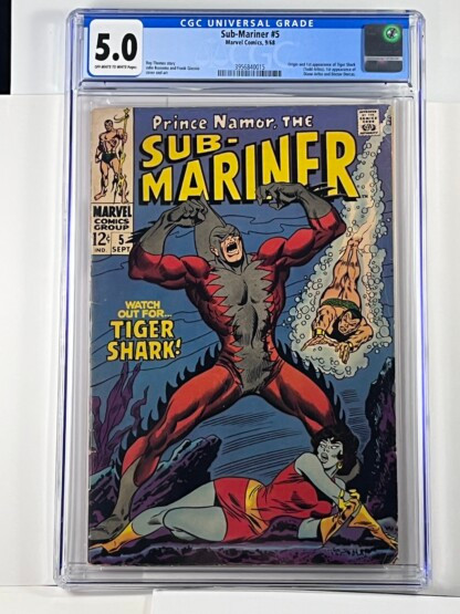 Sub-Mariner #5 CGC 5.0 (1968) 1st app. Tiger Shark