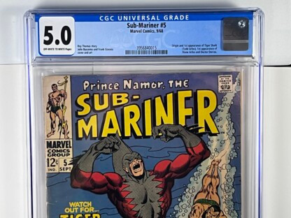 Sub-Mariner #5 CGC 5.0 (1968) 1st app. Tiger Shark - Image 3