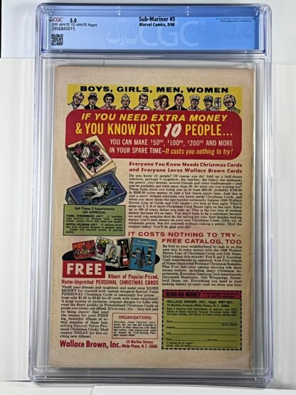 Sub-Mariner #5 CGC 5.0 (1968) 1st app. Tiger Shark - Image 2