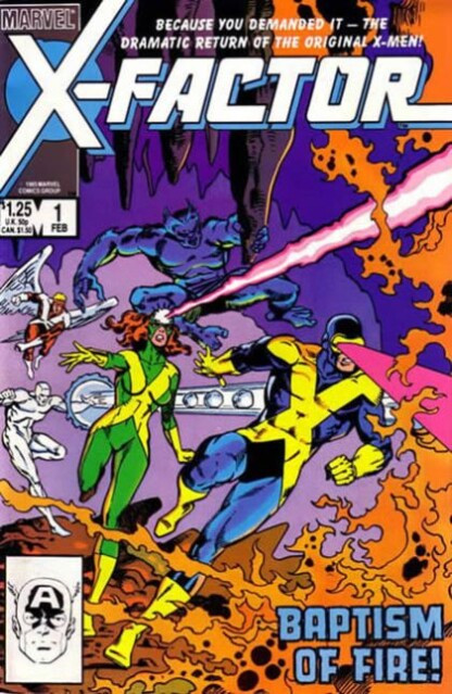 X-Factor #1 (1985) 1st app. Cameron Hodge, 1st app. Rusty Collins, 2nd cameo app. Cable as a baby, 1st team app. X-Factor