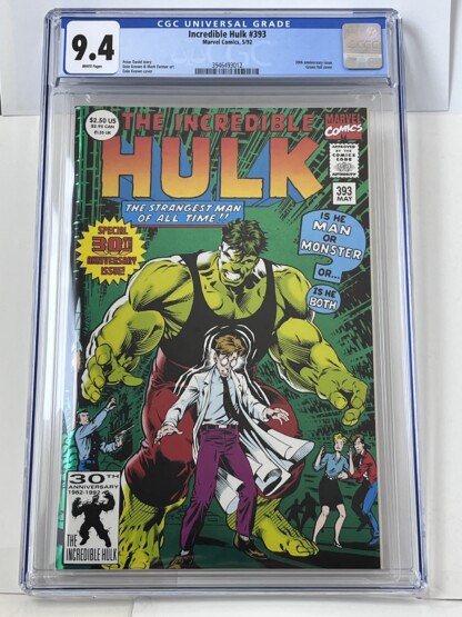 Incredible Hulk #393 CGC 9.4 (1992) 30th anniversary issue