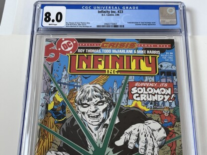 Infinity Inc. #23 CGC 8.0 (1986) 1st app. Wildcat (Yolanda Montez) - Image 3