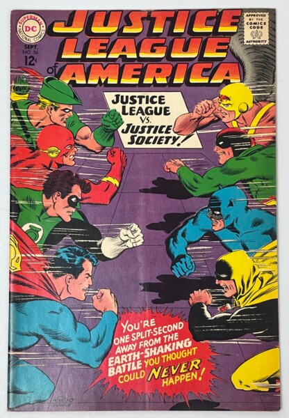 Justice League of America #56 (1967) Classic battle of the JLA vs the JSA