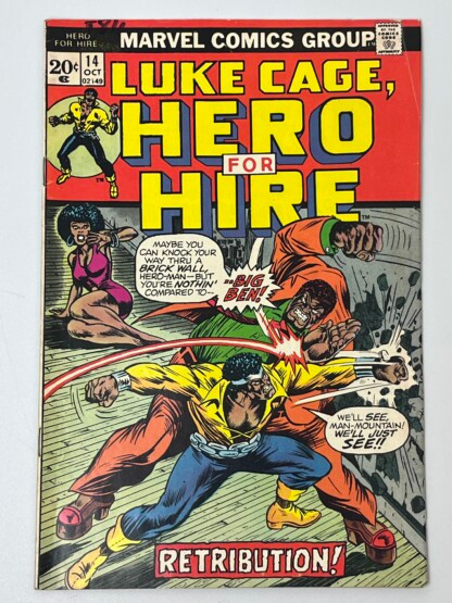 Hero For Hire #14 (1973) Origin of Luke Cage retold, 1st app. of Big Ben Donovan