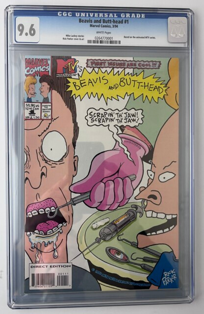 Beavis & Butt-Head #1 CGC 9.6 (1994) 1st app. of Beavis and Butthead