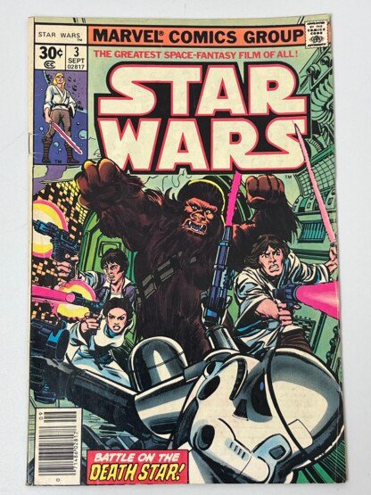 Star Wars #3 (1977) 1st cover app. Han Solo, 1st cover app. Chewbacca, Debut of the Death Star
