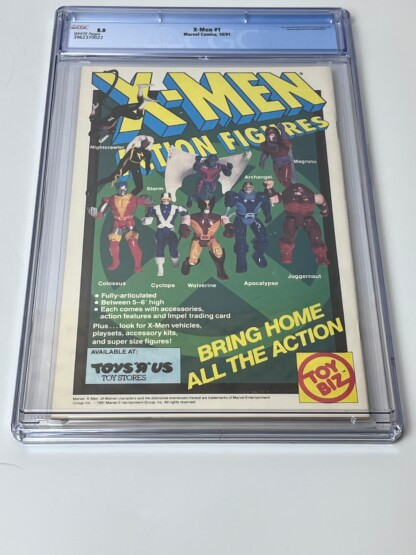 X-Men #1 CGC 8.0 (1991) 1st team app. The Acolytes, 1st team app. X-Men Blue, 1st team app. X-Men Gold, Classic cover art by Jim Lee - Image 2