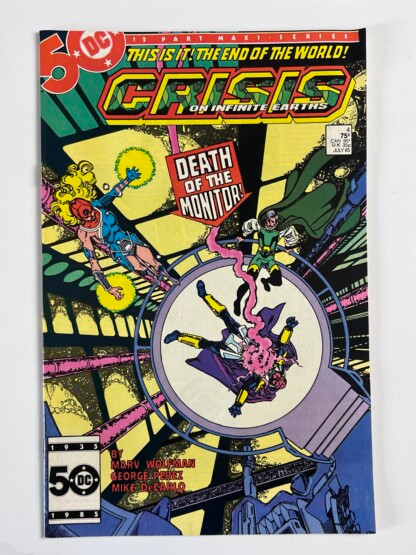 Crisis On Infinite Earths #4 (1985) 1st app. Lady Quark, 1st app. Doctor Light (Kimiyo Hoshi), 1st app. Lord Volt, 2nd app. John Constantine