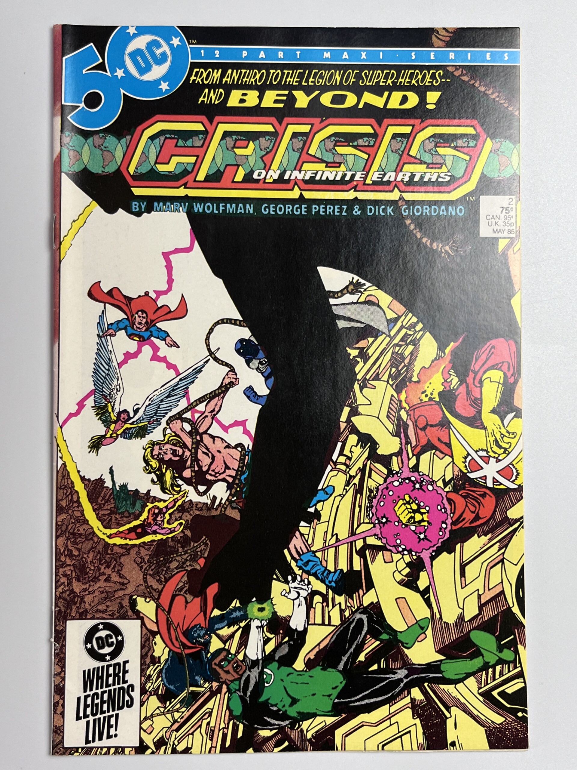 Crisis On Infinite Earths #2 (1985) 1st cameo app. Anti-Monitor in 8.5 Very F...