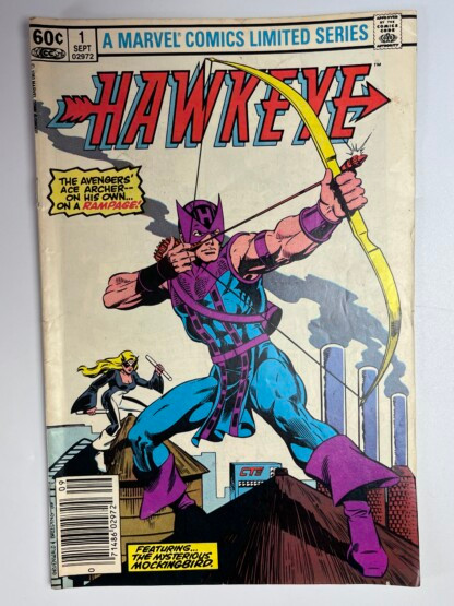 Hawkeye #1 (1983) Origin & 1st solo series of Hawkeye, Origin of Mockingbird