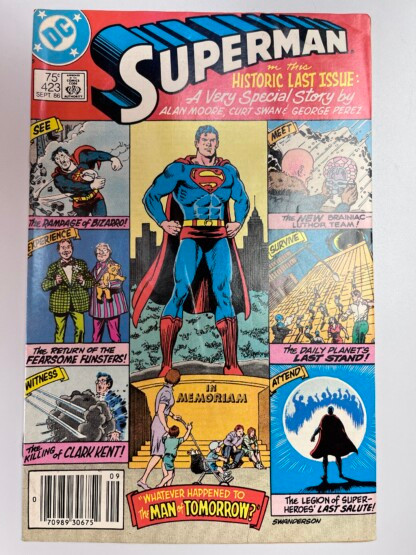Superman #423 (1986) 1st cameo app. Jonathan Elliot, Classic story by Alan Moore