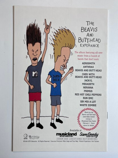 Beavis & Butt-Head #1 (1994) 1st app. of Beavis and Butthead - Image 2