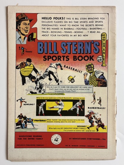 Football Thrills #1 (1951) Cover detached and spine completely split from back cover - Image 2