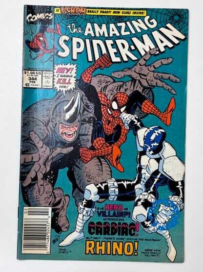Amazing Spider-Man #344 (1991) 1st cameo app. Cletus Kasady, 1st full app. Cardiac