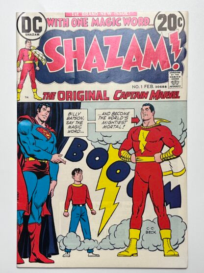 Shazam! #1 (1973)  1st app. Shazam (Billy Batson) 1st team app. The Marvel Family in the DC Universe, 1st mention of the Shazam name
