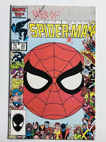 Web of Spider-Man #20 (1986)  Marvel 25th Anniversary Frame Cover