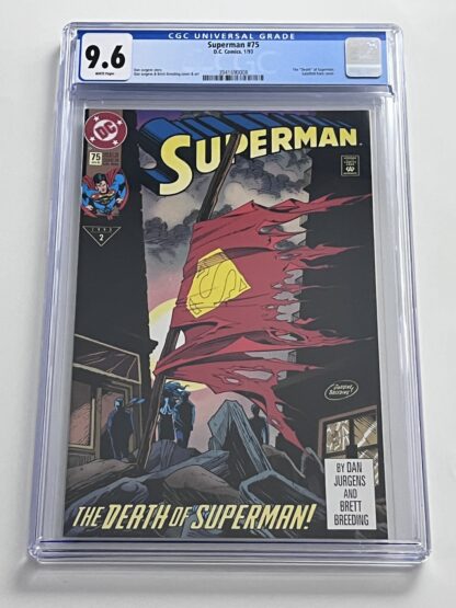 Superman #75 CGC 9.6 (1993) Death of Superman, Death of Doomsday