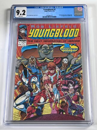 Youngblood #1 CGC 9.2 (1992) Premiere Issue, 1st app. Shaft, 1st app. Chapel, 1st app. Badrock, 1st app. Vogue, 1st app. Link, 1st app. Diehard