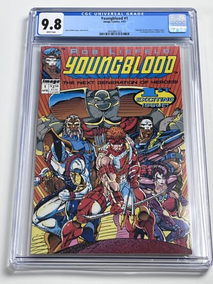 Youngblood #1 CGC 9.8 (1992) Premiere Issue, 1st app. Shaft, 1st app. Chapel, 1st app. Badrock, 1st app. Vogue, 1st app. Link, 1st app. Diehard