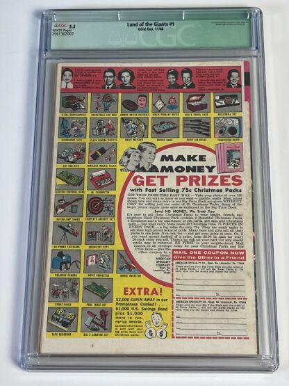 Land of the Giants #1 CGC 5.5 (1968) Qualified; missing centerfold; doesn't affect story - Image 2