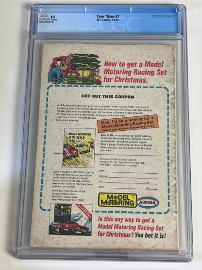 Teen Titans #7 CGC 4.5 (1967) 1st app. Mad Mod - Image 2