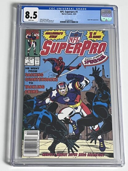 NFL SuperPro #1 CGC 8.5 (1991) 1st solo series of SuperPro