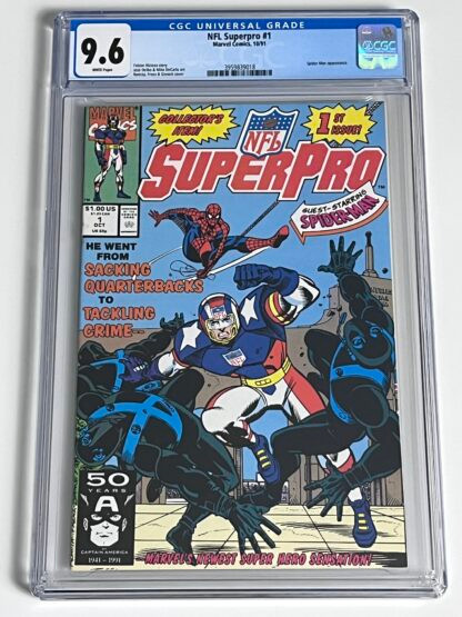 NFL SuperPro #1 CGC 9.6 (1991) 1st solo series of SuperPro