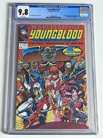 Youngblood #1 CGC 9.8 (1992) Premiere Issue, 1st app. Shaft, 1st app. Chapel, 1st app. Badrock, 1st app. Vogue, 1st app. Link, 1st app. Diehard