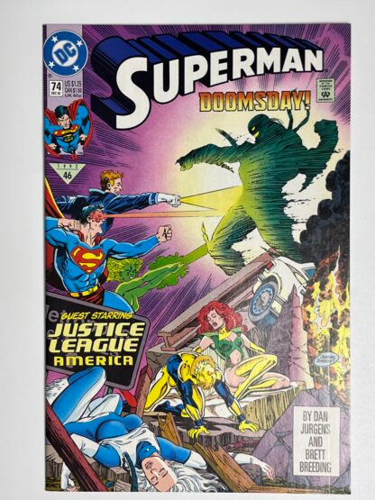 Superman #74 (1992)  1st battle of Superman vs. Doomsday