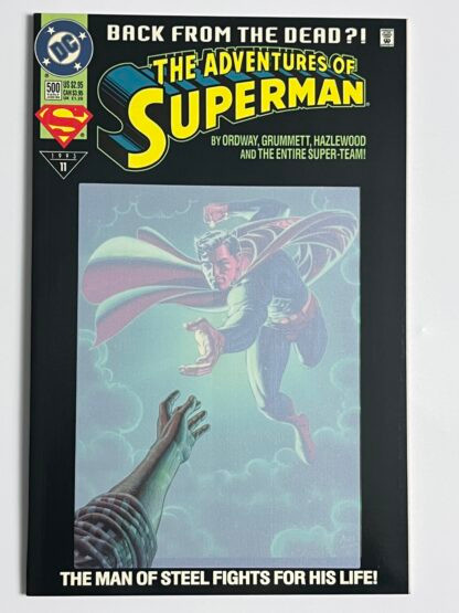 Adventures of Superman #500 (1993)  1st app. John Henry, 1st app. Superboy (Conner Kent), 1st app. Cyborg Superman (Hank Henshaw), 1st app. The Eradicator, 1st app. Angora Lapin