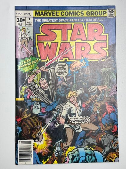 Star Wars #2 (1977) (Newsstand) 1st app. Obi-Wan Kenobi, 1st app. Han Solo, 1st app. Chewbacca, 1st app. Greedo, Debut of the Millennium Falcon