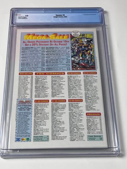 Spawn #4 CGC 9.8 (1992) 1st cover app. Violator - Image 2
