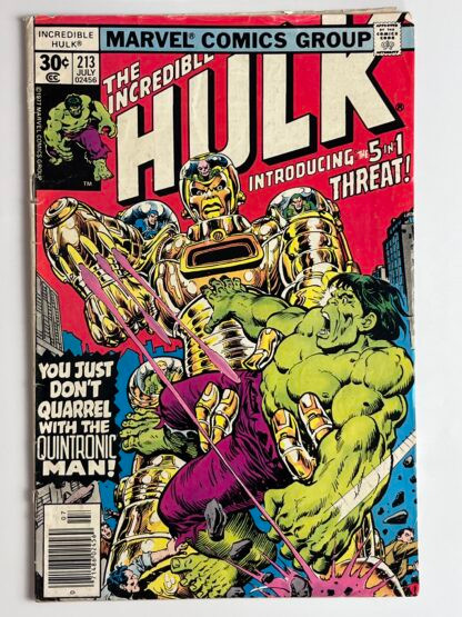 Incredible Hulk #213 (1977) (Newsstand) 1st app. Jack of Hearts in comics
