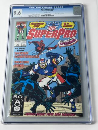 NFL SuperPro #1 CGC 9.6 (1991) 1st solo series of SuperPro