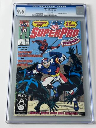 NFL SuperPro #1 CGC 9.6 (1991) 1st solo series of SuperPro