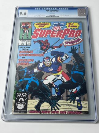 NFL SuperPro #1 CGC 9.6 (1991) 1st solo series of SuperPro