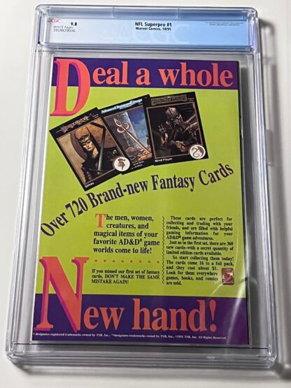 NFL SuperPro #1 CGC 9.8 (1991) 1st solo series of SuperPro - Image 2