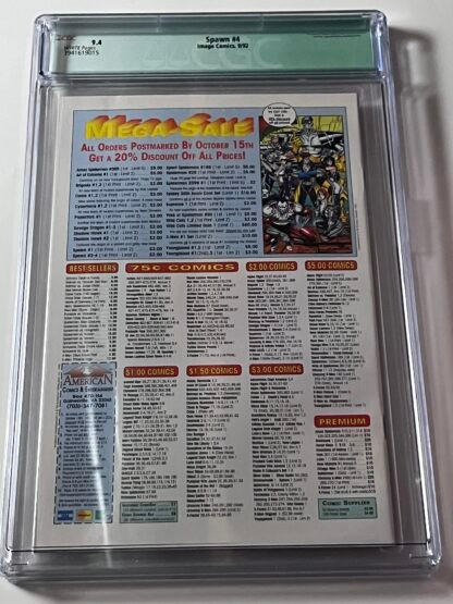 Spawn #4 CGC 9.4 (1992) 1st cover app. Violator - Image 2