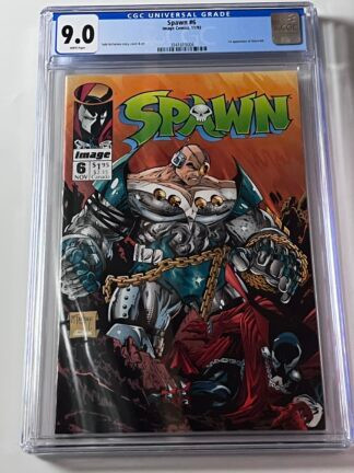Spawn #6 CGC 9.0 (1992) 1st app. Overt-Kill, 1st app. Tony Twist