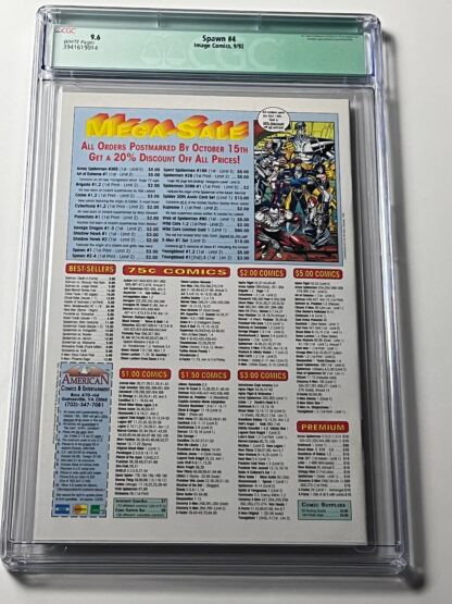 Spawn #4 CGC 9.6 (1992) 1st cover app. Violator - Image 2