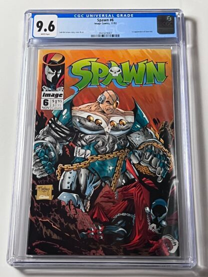 Spawn #6 CGC 9.6 (1992) 1st app. Overt-Kill, 1st app. Tony Twist