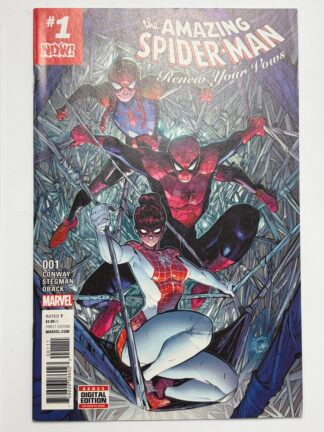 The Amazing Spider-Man: Renew Your Vows, Vol. 2 #1 (2017)  1st cameo app. Spiderling (Anna-May Parker), 1st app. Spinneret (Mary Jane)