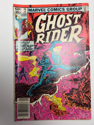 Ghost Rider (1973-1983) #76 (1983) Battle of Johnny Blaze vs. Zarathos - Cover